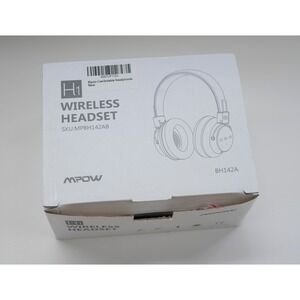 Mpow H1 Wireless Headset Black/Red Bluetooth Noise Cancelling BH142A